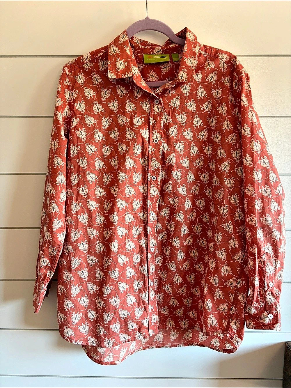 rockflowerpaper Floral Cotton Button Down Shirt Size Large